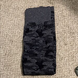 Gymshark Gray and Black Camo Leggings